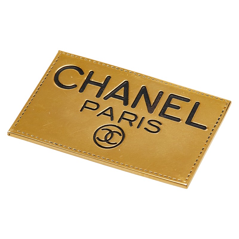 シャネル ロゴ ブローチ ゴールド メッキ レディース CHANEL 【中古】｜【銀座パリス】　店