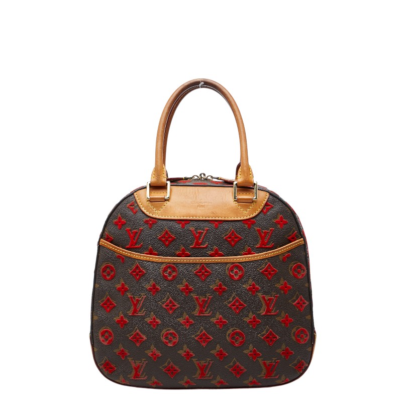 ルイ ヴィトン モノグラム タフタージュ ドーヴィル キューブ ハンドバッグ M40922 ブラウン PVC レザー レディース LOUIS VUITTON 【中古】｜【銀座パリス】　店