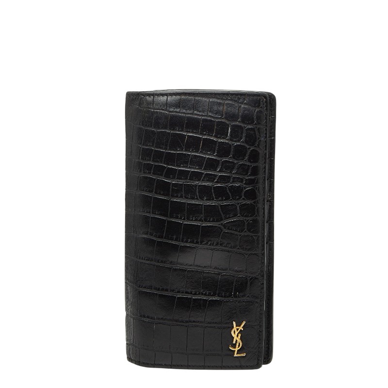 YSL ブラックレザー 長財布 楽天市場】SAINT LAURENT サンローラン YSL ブラック 黒 ゴールド金具