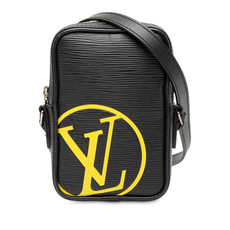 ルイ ヴィトン エピ ダヌーブPM ショルダーバッグ M55120 ブラック イエロー レザー レディース LOUIS VUITTON 【中古】