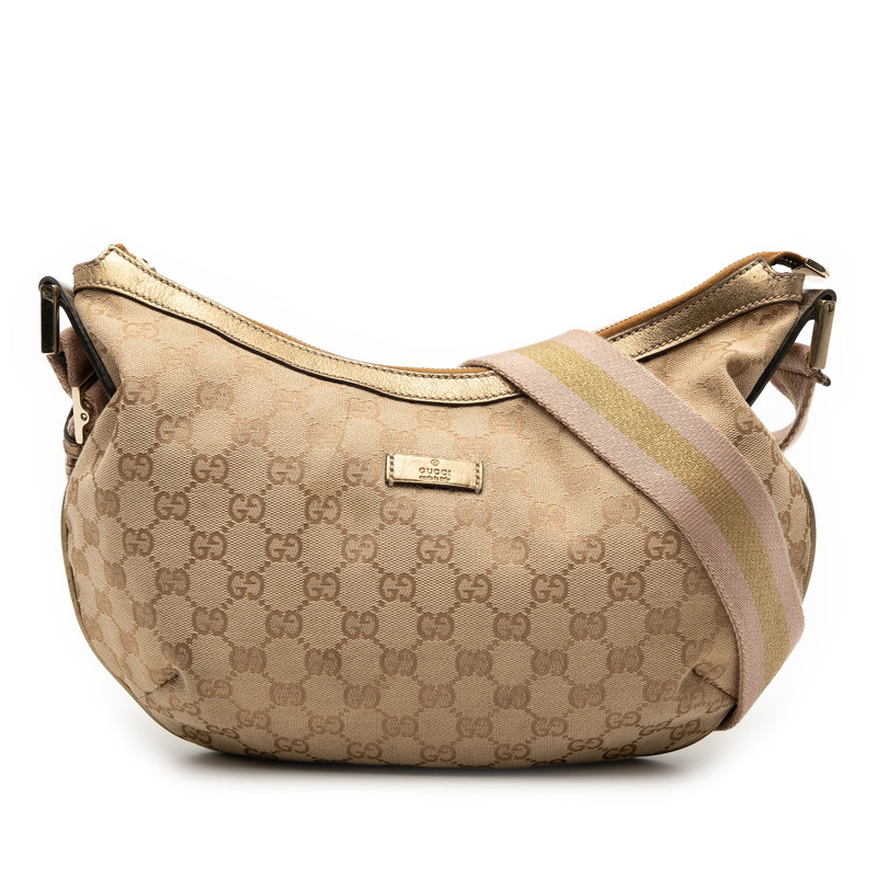 グッチ GGキャンバス 斜め掛け ショルダーバッグ 181092 ベージュ ゴールド キャンバス レザー レディース GUCCI 【中古】 38,870円