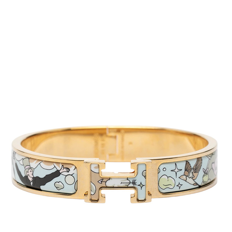エルメス クリックH PM ブレスレット ゴールド マルチカラー メッキ レディース HERMES 【中古】