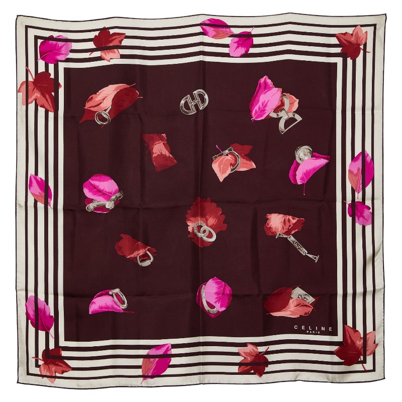 楽天市場】セリーヌ チェーン柄 スカーフ シルク レディース 【中古