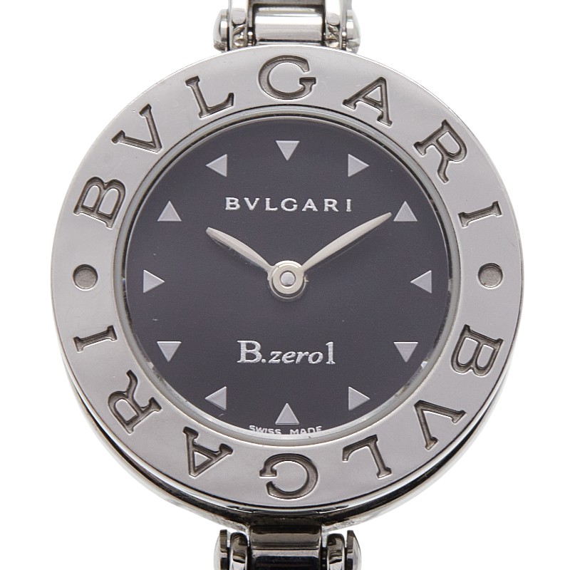 ブルガリ ビーゼロワン 腕時計 BZ22S スイス製クオーツ ブラック文字盤 ステンレススチール レディース BVLGARI 【中古】