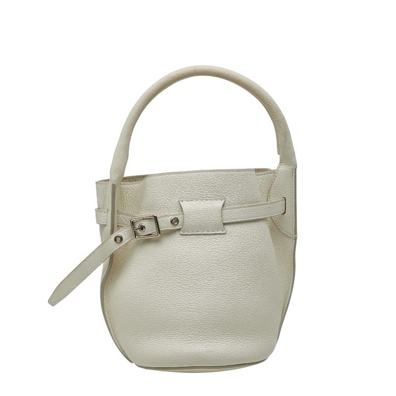 セリーヌ ビッグバッグ バケット ナノ ハンドバッグ ホワイト レザー レディース CELINE 【中古】 40,820円