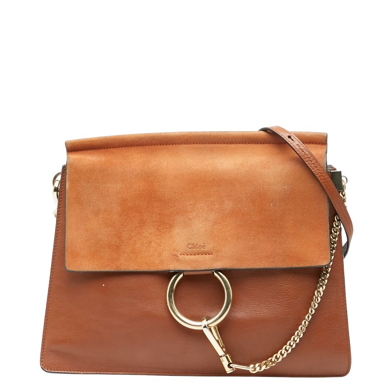 クロエ フェイ ミディアム 斜め掛け ショルダーバッグ ブラウン レザー スウェード レディース Chloe 【中古】|【銀座パリス】 店