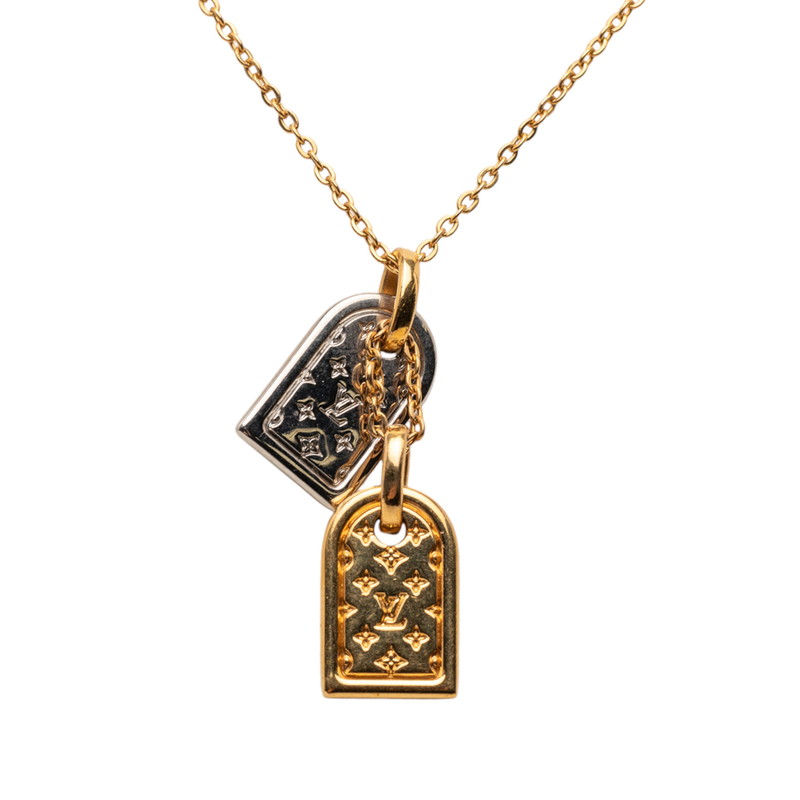 ルイ ヴィトン ナノグラム ペンダントネックレス M63141 ゴールド メッキ レディース LOUIS VUITTON 【中古】
