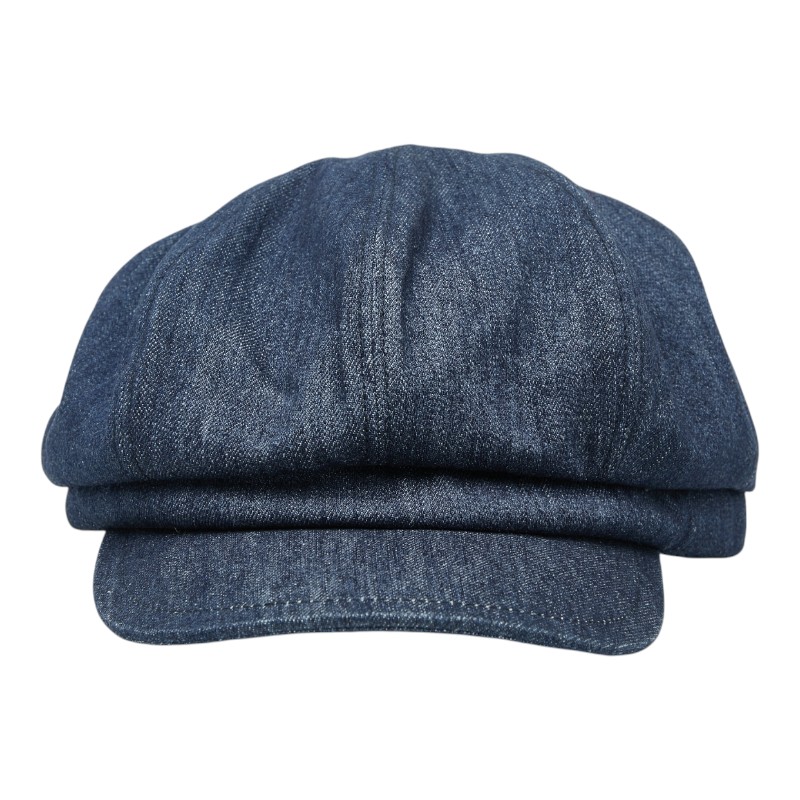 プラダ ３角形ロゴタイプ キャスケット 大きさ：S 1HC551 インディゴブルー 綿織物 レディース PRADA 【中古】