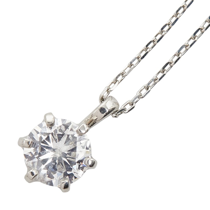 Pt900 プラチナ Pt850 プラチナ ダイヤ0.330ct プチネックレス レディース 【中古】|【銀座パリス】 店