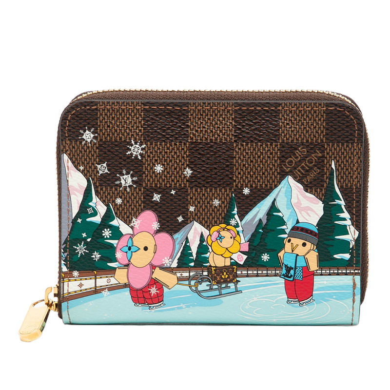 ルイ ヴィトン ダミエ ジッピーコインパース ヴィヴィエンヌ コインケース N40721 ブラック マルチカラー PVC レディース LOUIS VUITTON 【中古】