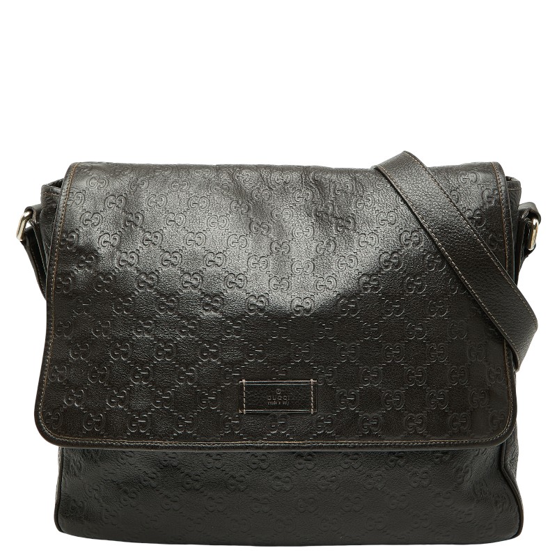 グッチ グッチシマ 飛脚屋御徒面子 ショルダーバッグ 223665 赤銅色 なめし革 レディース GUCCI 【中古】