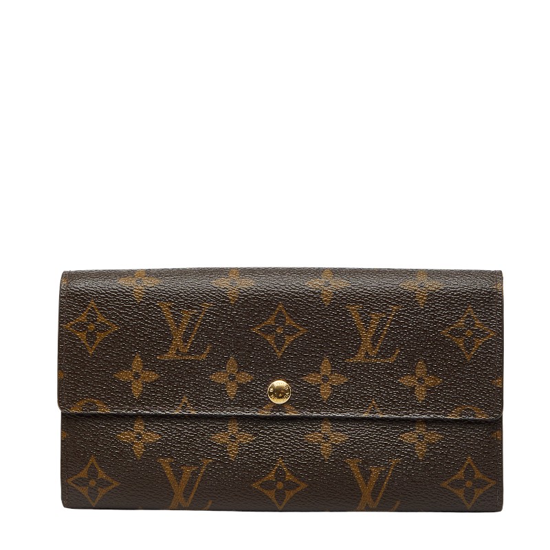 ルイ ヴィトン モノグラム フルリ ポルトフォイユ サラ 長紙入れ M60232 さくら色 PVC レディース LOUIS VUITTON 【中古】