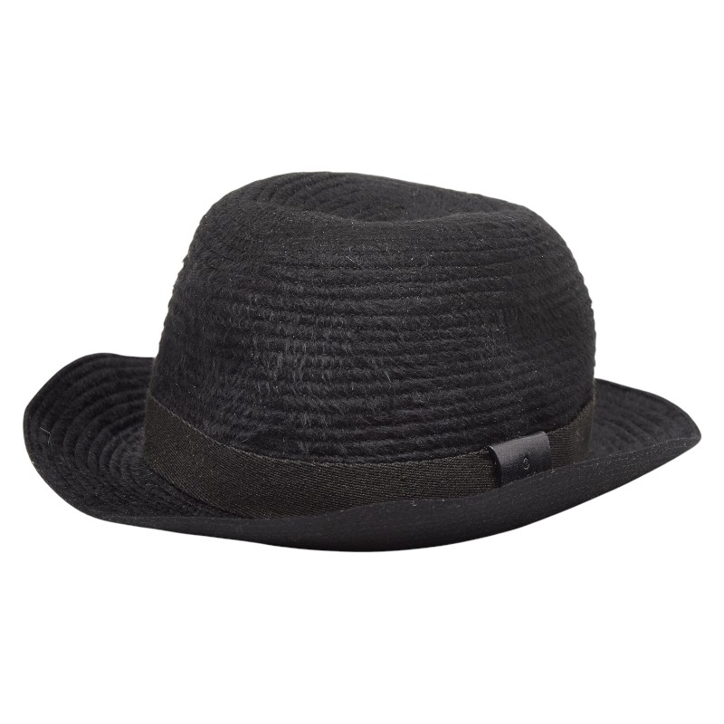 グッチ 帽子 ハット サイズL 102580 ブラック レザー ラビット レディース GUCCI 【中古】