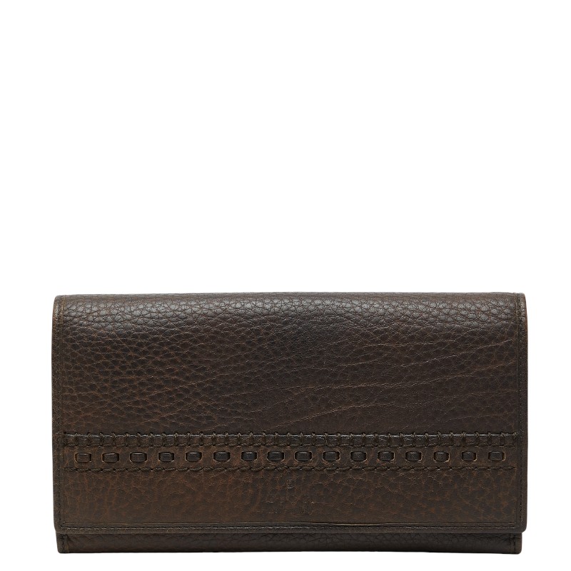 グッチ 長財布 338608 ブラウン レザー レディース GUCCI 【中古】