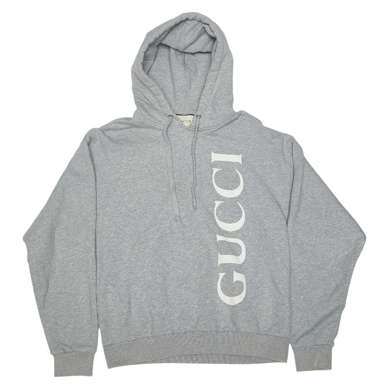 グッチ 20SS ロゴタイプ刷り上げる ティーシャツ パーカー 大きさS 604974 薄墨色 綿織物 メンズ GUCCI 【中古】