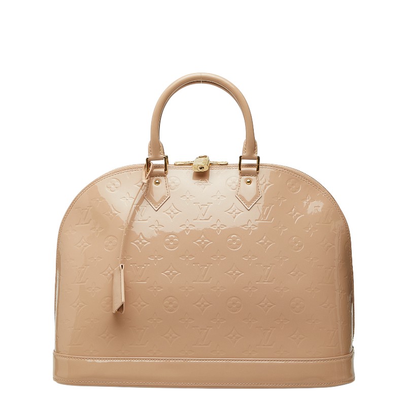 ルイ ヴィトン モノグラム ヴェルニ アルマGM ハンドバッグ M91610 ローズフロランタン パテントレザー レディース LOUIS VUITTON 【中古】