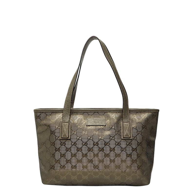 グッチ GGインプリメ ハンドバッグ トートバッグ 211138 ゴールド PVC レザー レディース GUCCI 【中古】