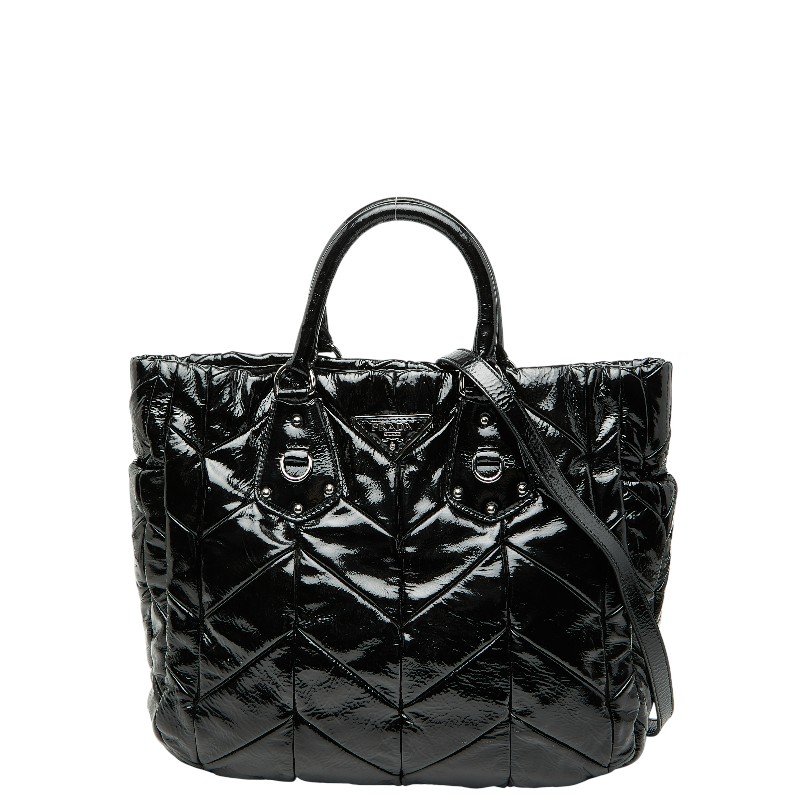 プラダ キルティング ハンドバッグ ショルダーバッグ 2WAY BN1543 ブラック ナイロン レディース PRADA 【中古】