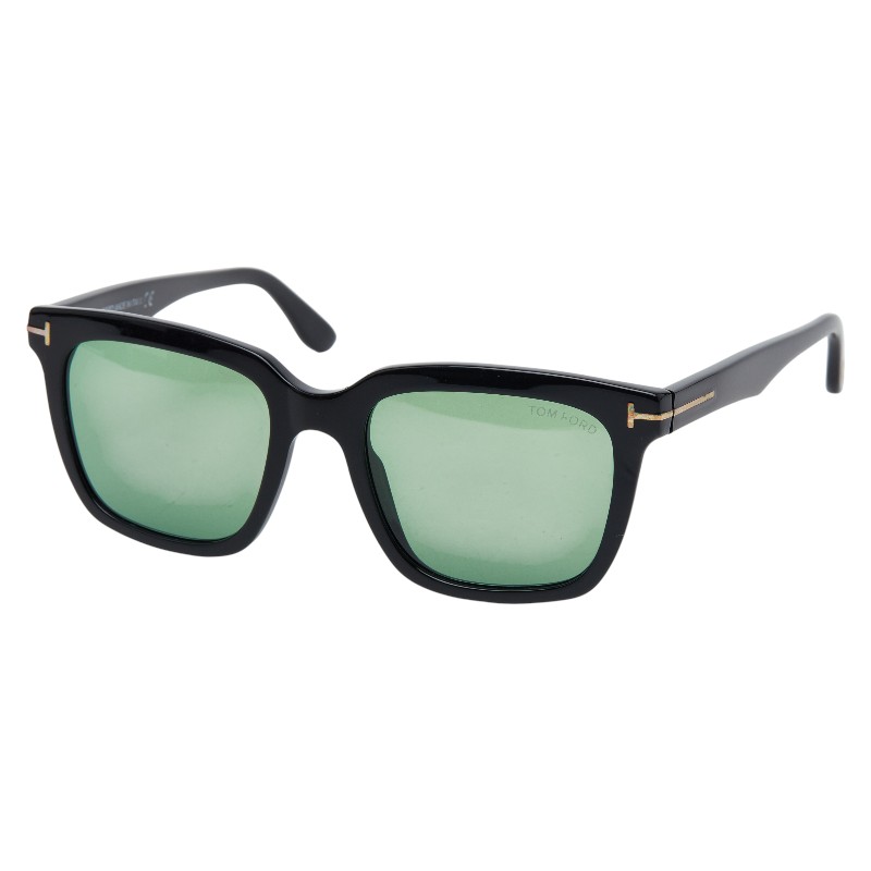 トムフォード ウエリントン サングラス TF646-01N ブラック グリーン プラスチック レディース TOM FORD 【中古】