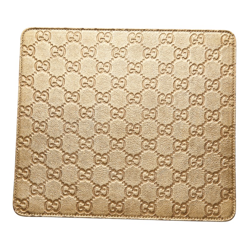 グッチ グッチシマ GG ロゴ マウスパッド パソコン PC小物 インテリア 雑貨 ゴールド レザー レディース GUCCI 【中古】|【銀座パリス】 店
