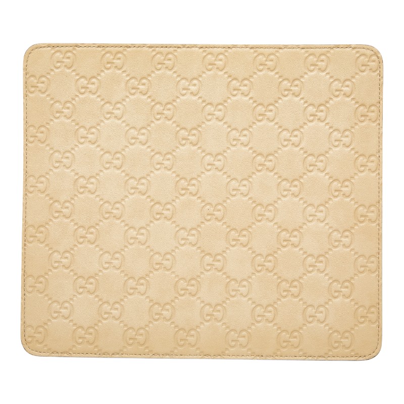 グッチ グッチシマ GG ロゴ マウスパッド パソコン PC小物 インテリア 雑貨 ベージュ レザー レディース GUCCI 【中古】