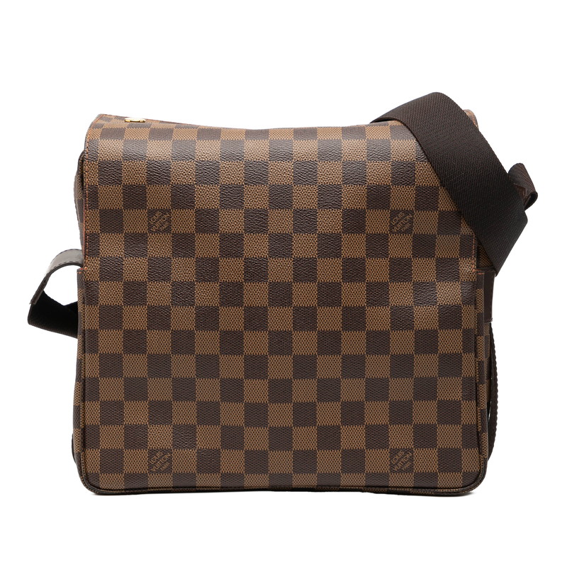 ルイ ヴィトン ダミエ ナヴィグリオ ショルダーバッグ N45255 赤銅色 PVC なめし革 レディース LOUIS VUITTON 【中古】