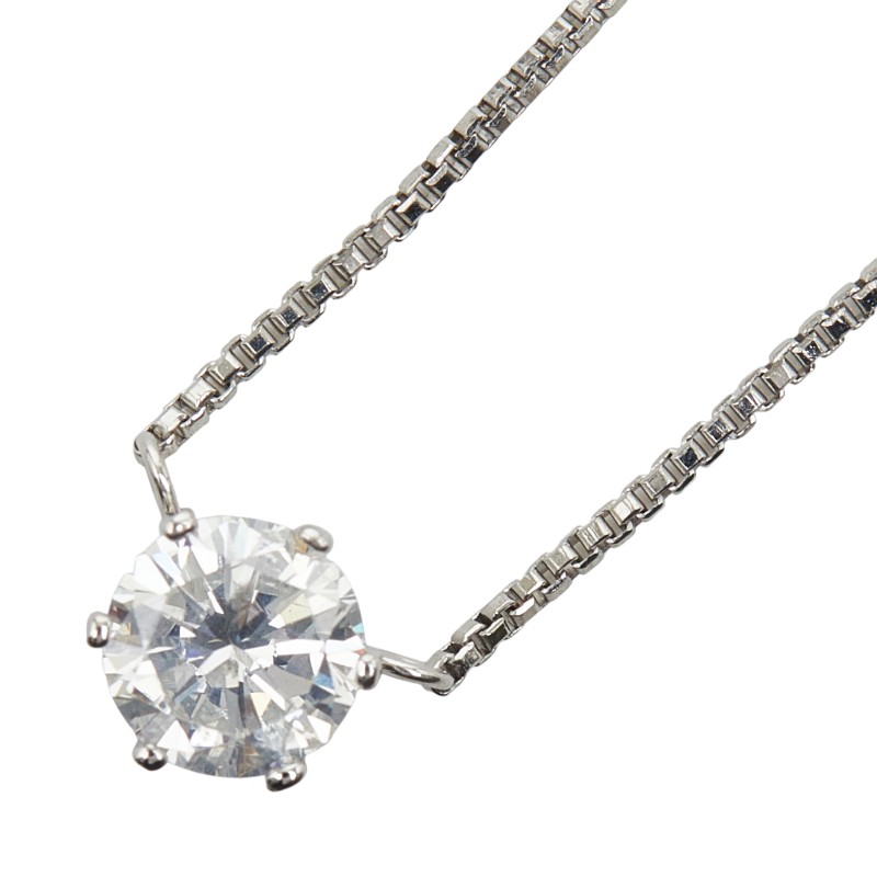 Pt850 プラチナ Pt プラチナ ダイヤ0.50ct プチネックレス ネックレス レディース 【中古】|【銀座パリス】 店