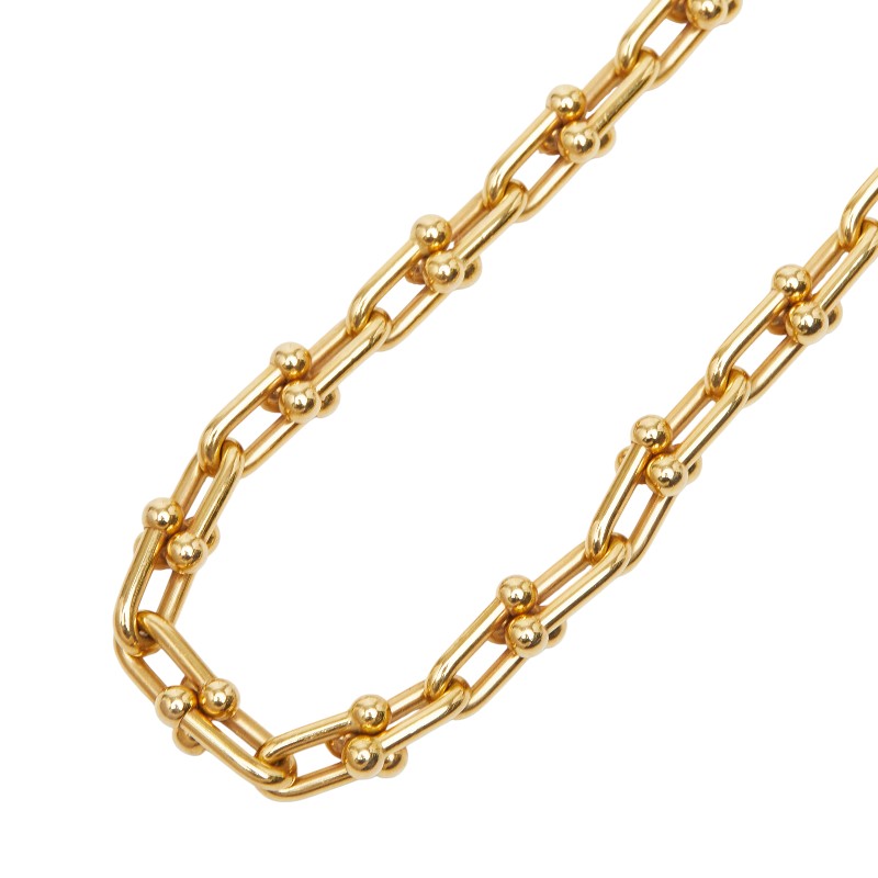 ティファニー ハードウェア スモールリンク ネックレス K18YG イエローゴールド Au750刻印 レディース TIFFANY&Co. 【中古】