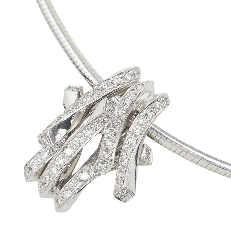 K18WG ホワイトゴールド ダイヤ0.70ct ペンダント ネックレス レディース 【中古】｜【銀座パリス】　店