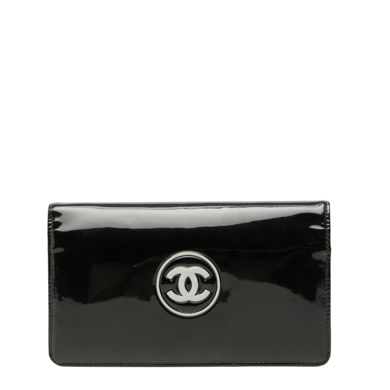 【大人気】 CHANEL 長財布 カメリア ココマーク 二つ折り 黒 マトラッセ CHANEL（シャネル） カメリア ココマーク 2つ折り 財布 : ブランド古着