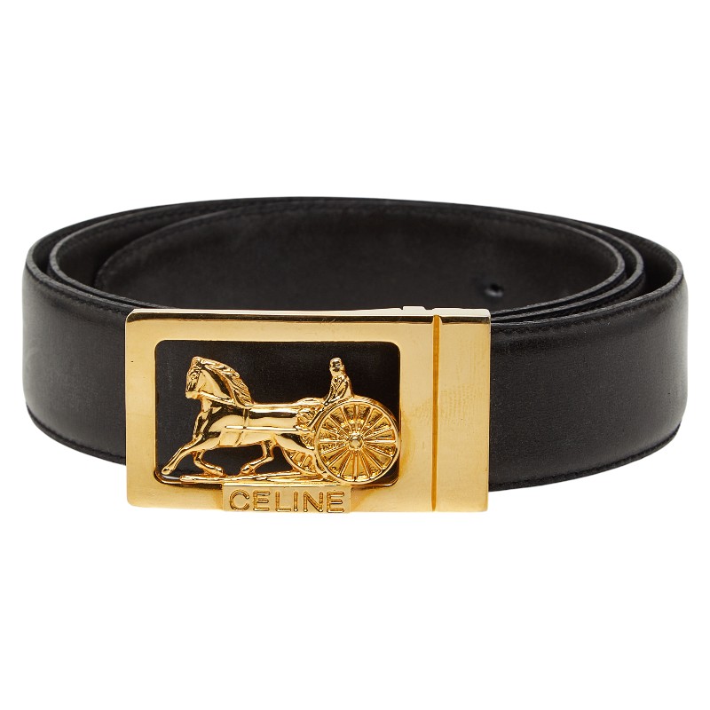 楽天市場】CELINE セリーヌ ヴィンテージ 馬車柄 ブラック 黒 ゴールド