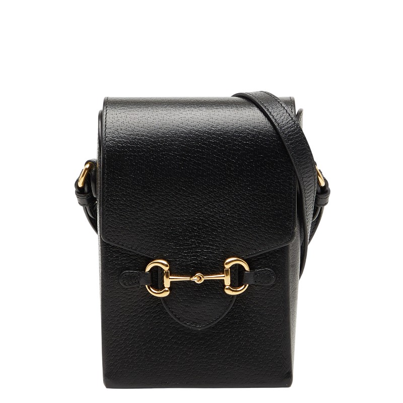 グッチ ホースビット1955 ショルダーバッグ 732302 ブラック レザー レディース GUCCI 【中古】｜【銀座パリス】　店