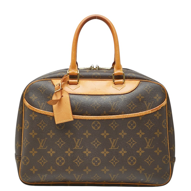 ルイ ヴィトン モノグラム ドーヴィル ハンドバッグ M47270 ブラウン PVC レザー レディース LOUIS VUITTON 【中古】