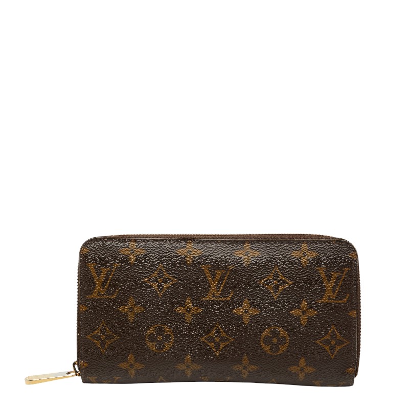 ルイ ヴィトン モノグラム ジッピーウォレット ラウンドファスナー 長財布 M60017 ブラウン PVC レディース LOUIS VUITTON 【中古】