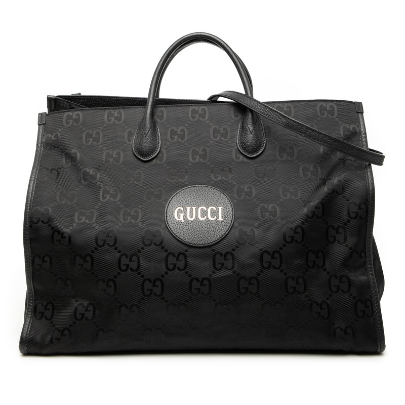 グッチ GGナイロン オフ ザ グリッド トートバッグ ショルダーバッグ 2WAY 630353 ブラック ナイロン レザー レディース GUCCI 【中古】