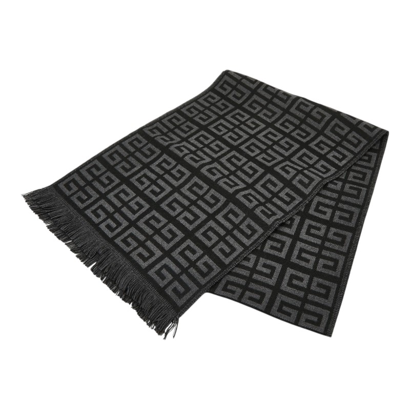 ジバンシー ロゴタイプ えり巻き 薄墨色 黒いこと 羊毛 アクリル繊維 レディース Givenchy 【中古】