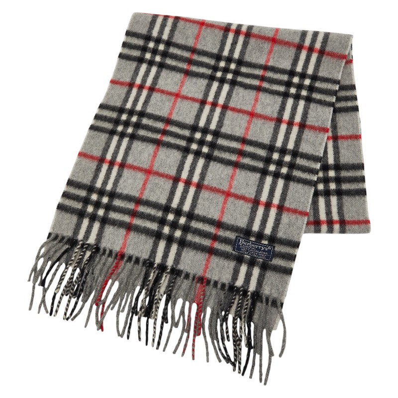 バーバリー 照合のしるし えり巻き 薄墨色 カシミヤ100％ メンズ BURBERRY 【中古】