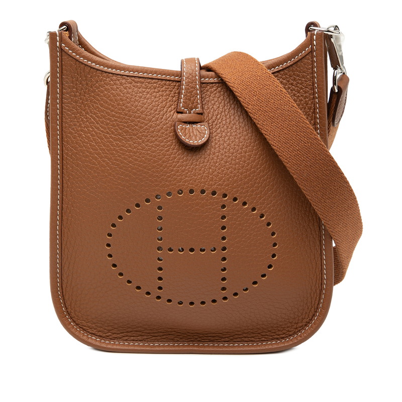 エルメス エブリン16 TPM 斜め掛け ショルダーバッグ ブラウン系 シルバー金具 トリヨンクレマンス レディース HERMES 【中古】｜【銀座パリス】　店