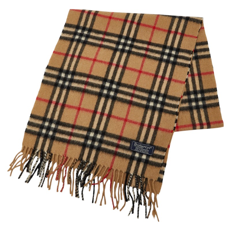 バーバリー ノバチェック えり巻き ベージュ マルチ色つや カシミール レディース BURBERRY 【中古】