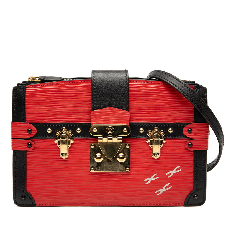 ルイ ヴィトン エピ トランククラッチ ショルダーバッグ 2WAY M51697 ルージュ ブラック レザー レディース LOUIS VUITTON 【中古】｜【銀座パリス】　店 78,265円