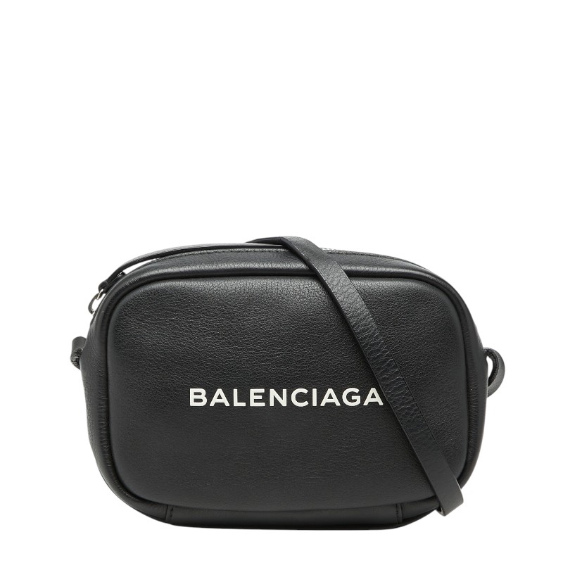 バレンシアガ エブリデイ カメラバッグ XS ショルダーバッグ 489809 ブラック レザー レディース BALENCIAGA 【中古】