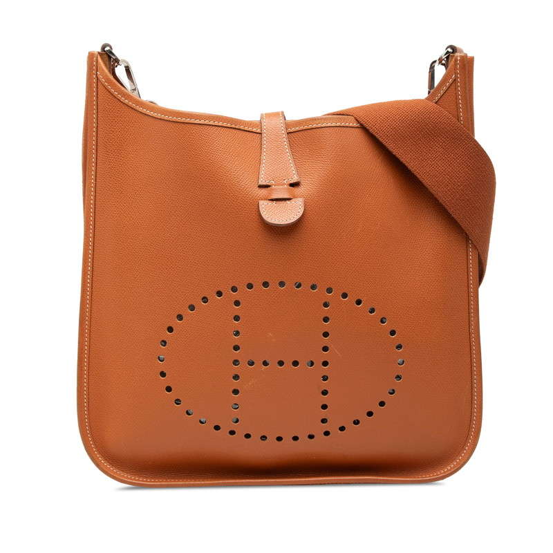 エルメス エヴリン1 PM ショルダーバッグ ゴールド ブラウン ヴォーエプソン レディース HERMES 【中古】