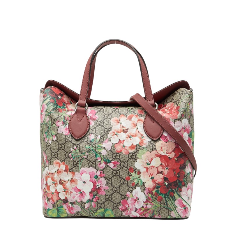 グッチ GGブルームス GGスプリーム ハンドバッグ ショルダー 2WAY 429147 ベージュ マルチカラー PVC レザー レディース GUCCI 【中古】