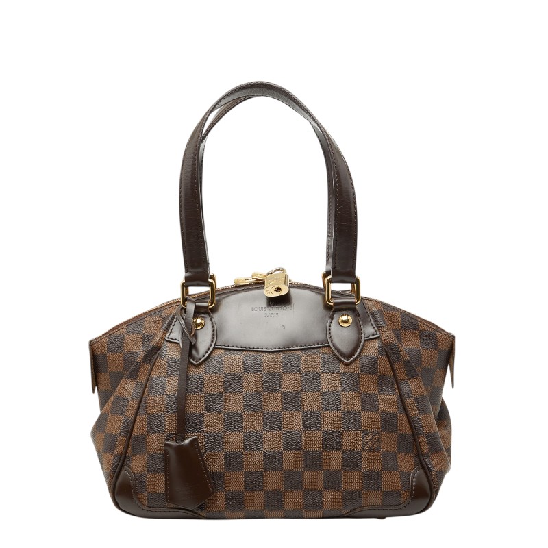 ルイ ヴィトン ダミエ ヴェローナPM ハンドバッグ N41117 ブラウン PVC レザー レディース LOUIS VUITTON 【中古】