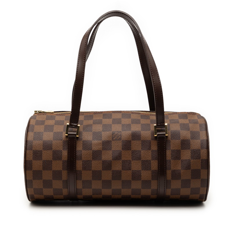 ルイ ヴィトン ダミエ パピヨン30 ハンドバッグ N51303 ブラウン PVC レザー レディース LOUIS VUITTON 【中古】