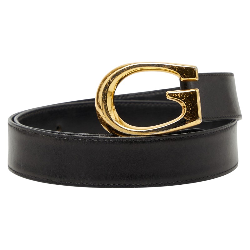 グッチ オールドグッチ ベルト サイズ：75 30 ブラック レザー レディース GUCCI 【中古】