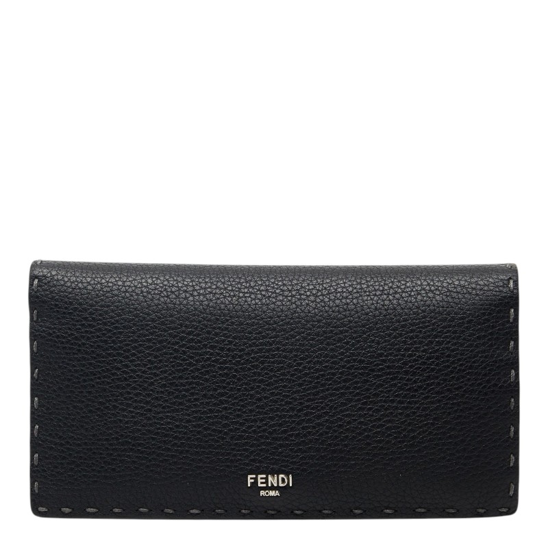 フェンディ セレリア 長財布 二つ折り 7M0355 ブラック レザー レディース FENDI 【中古】|【銀座パリス】 店