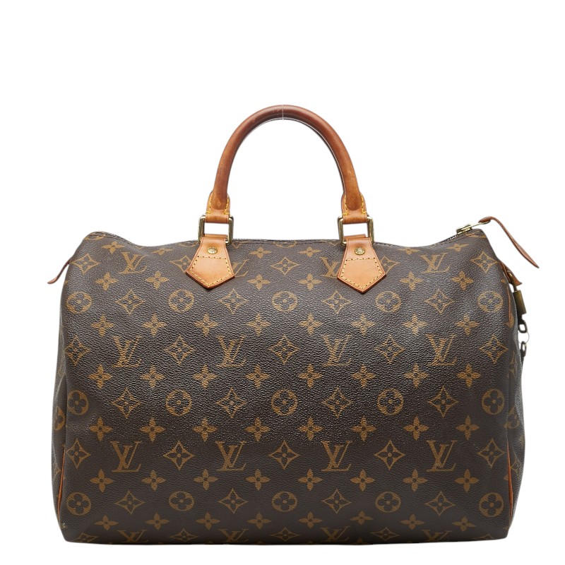 ルイ ヴィトン モノグラム スピーディー35 ハンドバッグ ボストンバッグ M41524 ブラウン PVC レザー レディース LOUIS VUITTON 【中古】
