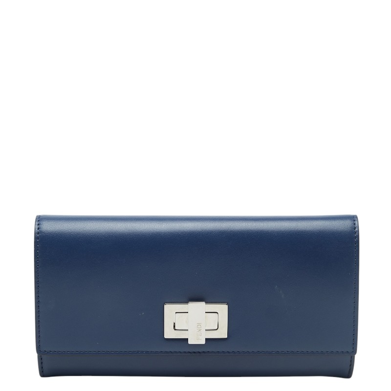 フェンディ ピーカブー 長財布 8M0377 ブルー レザー レディース FENDI 【中古】｜【銀座パリス】　店