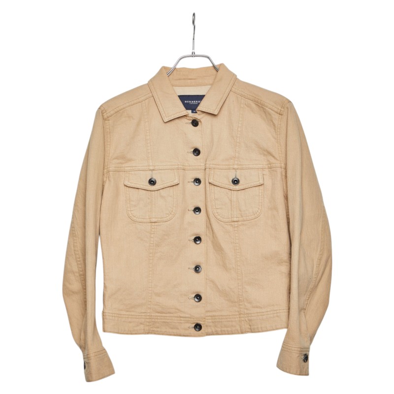 バーバリー トラッカージャケット サイズ40 ベージュ コットン ポリウレタン レディース BURBERRY 【中古】